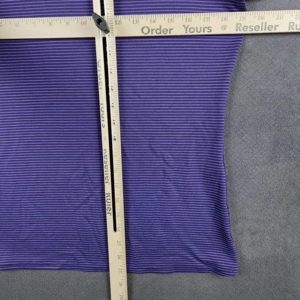 Patagonia Capilene 2 Top Womens XL Purple Striped V-Neck Lightweight Polartec - Picture 6 of 8